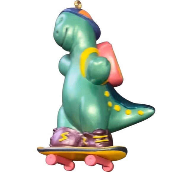 Hallmark 1994 Keepsake Ornament Dinosaur On Skateboard - Picture 4 of 8